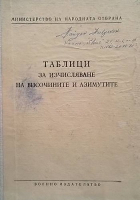 Таблици за изчисляване на височините и азимутите